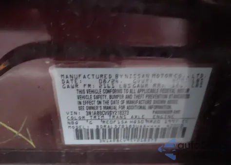 2025 Nissan Sentra Sv from USA, damaged, VIN 3N1AB8CV9SY218373